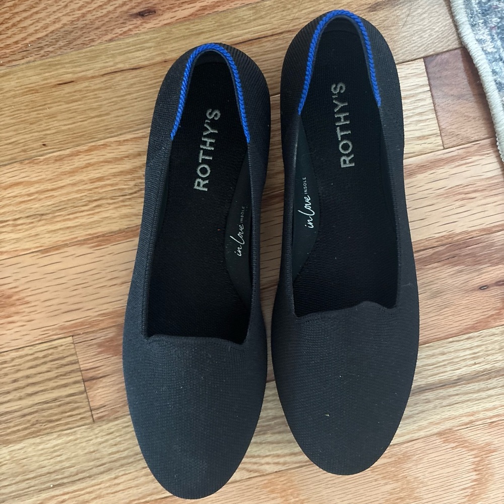 Rothy's Black and Blue Women's Loafers